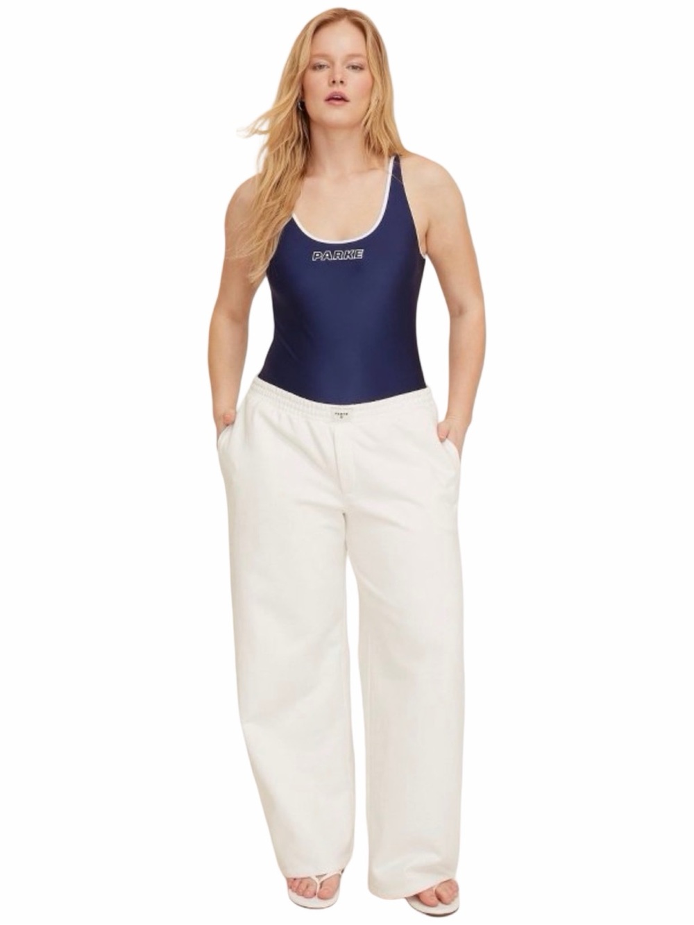 PARKE x Target High Rise Boxer Sweatpants - Size Small - Cream